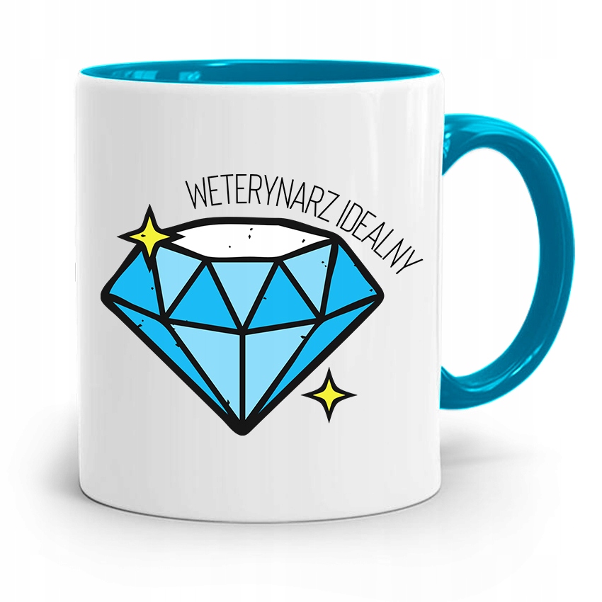 Kubek Błękitny Weterynarza Weterynarz Idealny Z Nadrukiem Ze Zdjęciem