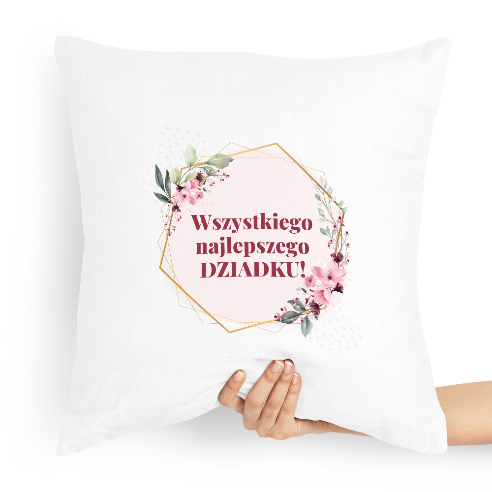 Poduszka Na Dzień Dziadka Wszystkiego Najlepszego Z Nadrukiem Ze Zdjęciem