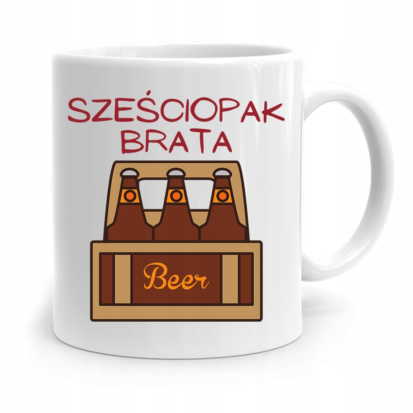 Kubek Prezent Dla Brata Sześciopak Brata Browar Z Nadrukiem Ze Zdjęciem