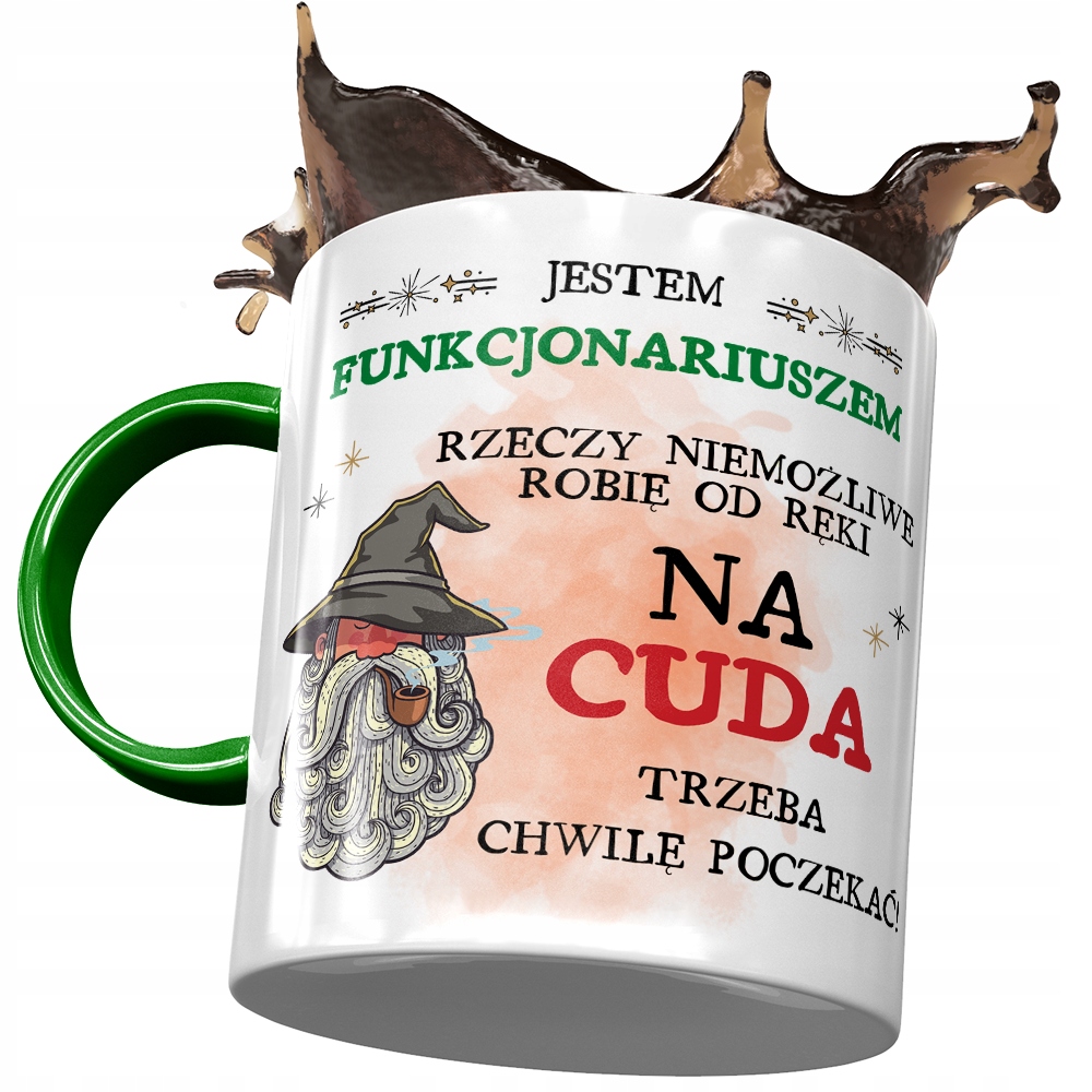 Kubek Zielony Dla Funkcjonariusza Prezent Z Nadrukiem Ze Zdjęciem