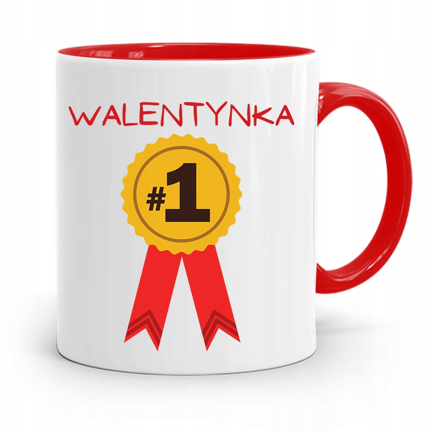 Kubek Czerwony Na Walentynki Walentynka Nr1 Z Nadrukiem Ze Zdjęciem