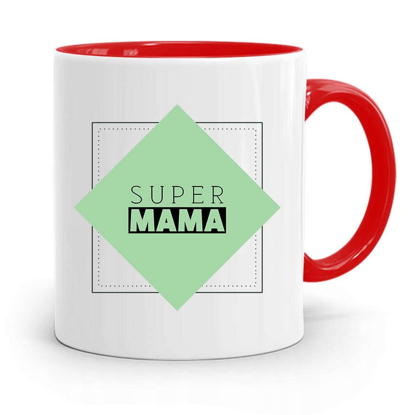 Kubek Czerwony Prezent Dla Super Mamy Matki Mamusi Z Nadrukiem Ze Zdjęciem
