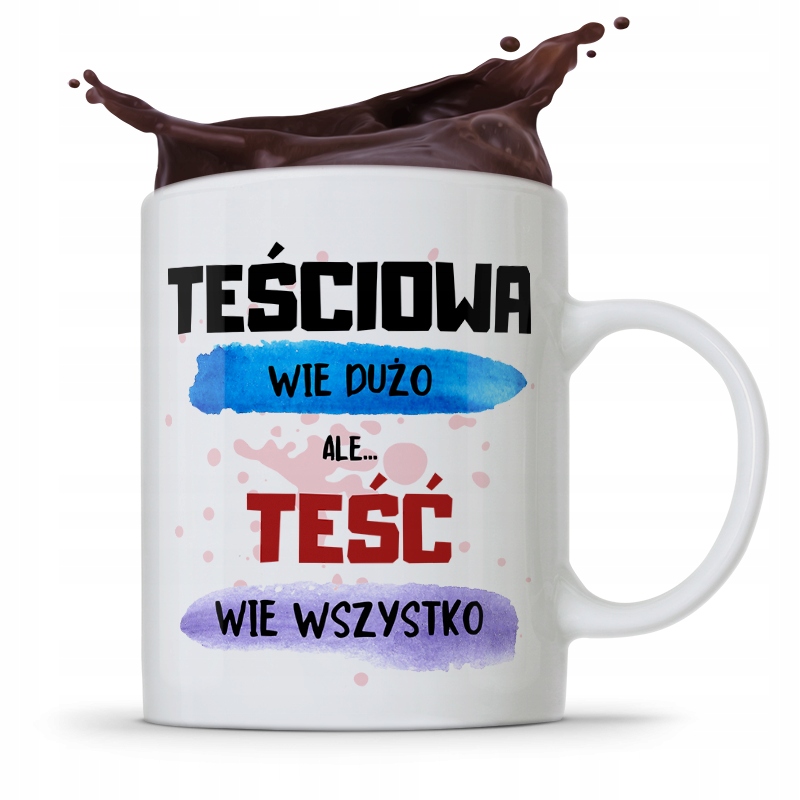 Kubek Prezent Dla Teścia Teść Wie Wszystko Prezent Z Nadrukiem Ze Zdjęciem