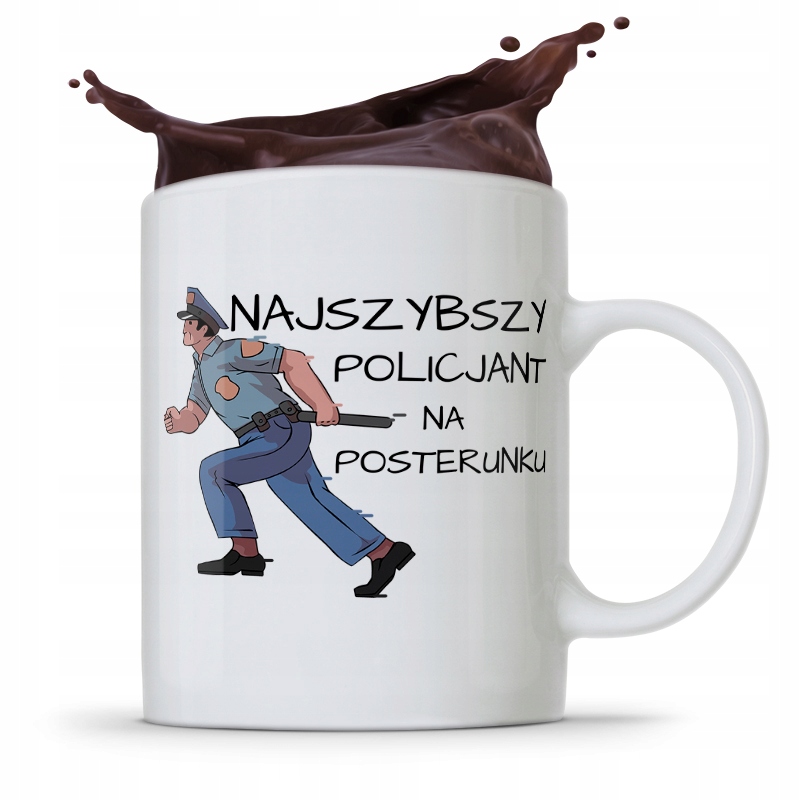Kubek Prezent Dla Najszybszego Policjanta Z Nadrukiem Ze Zdjęciem