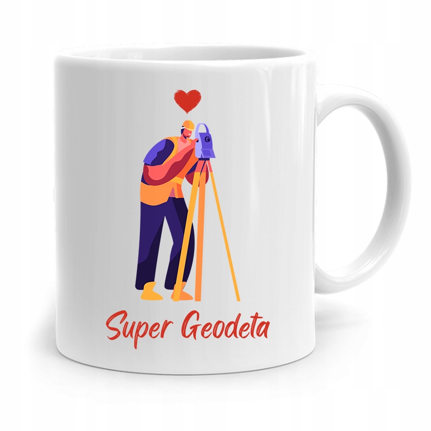 Kubek Prezent Dla Geodety Super Geodeta Z Nadrukiem Ze Zdjęciem