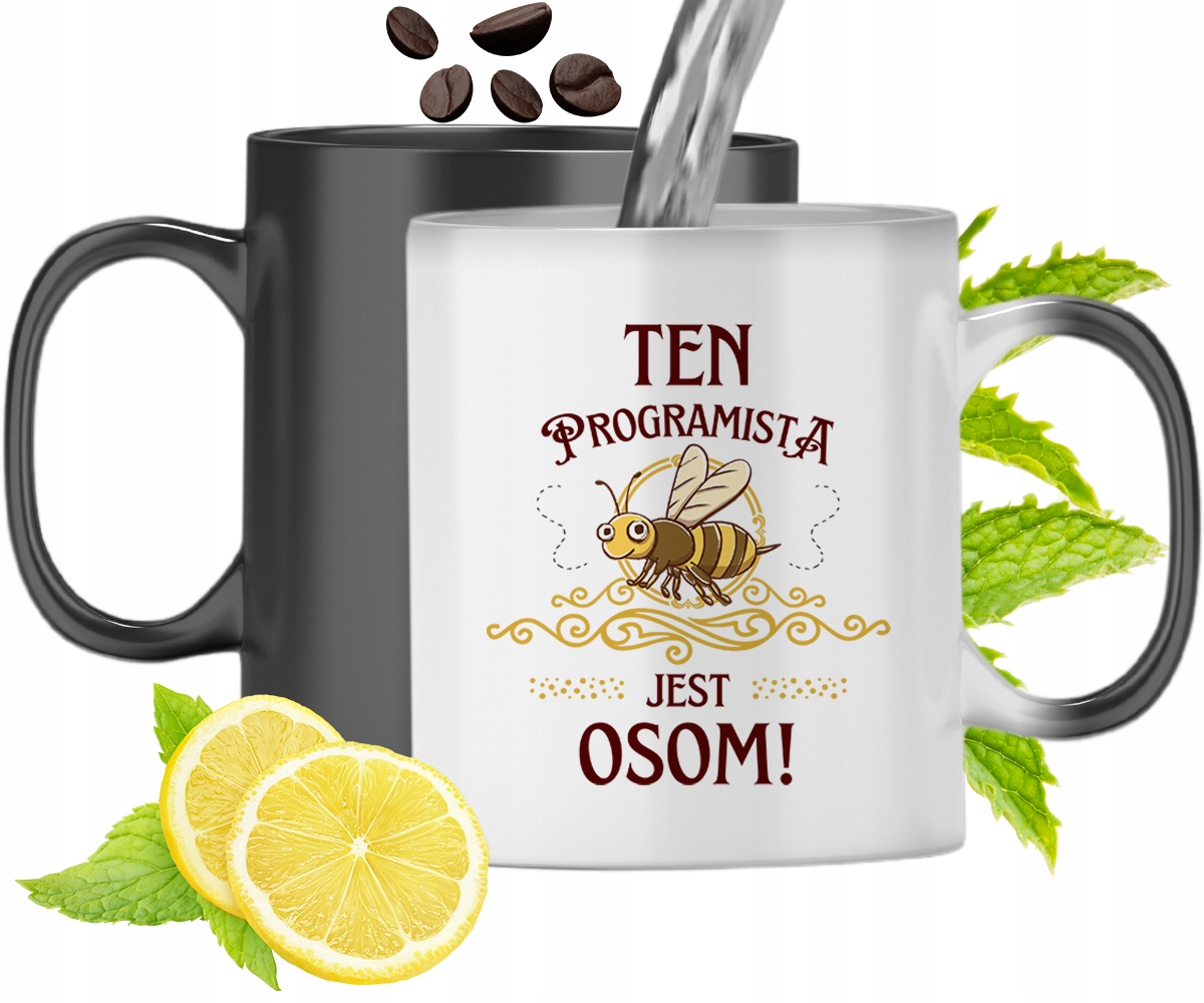 Kubek Magiczny Dla Programisty Zmieniający Kolor Z Nadrukiem Ze Zdjęciem