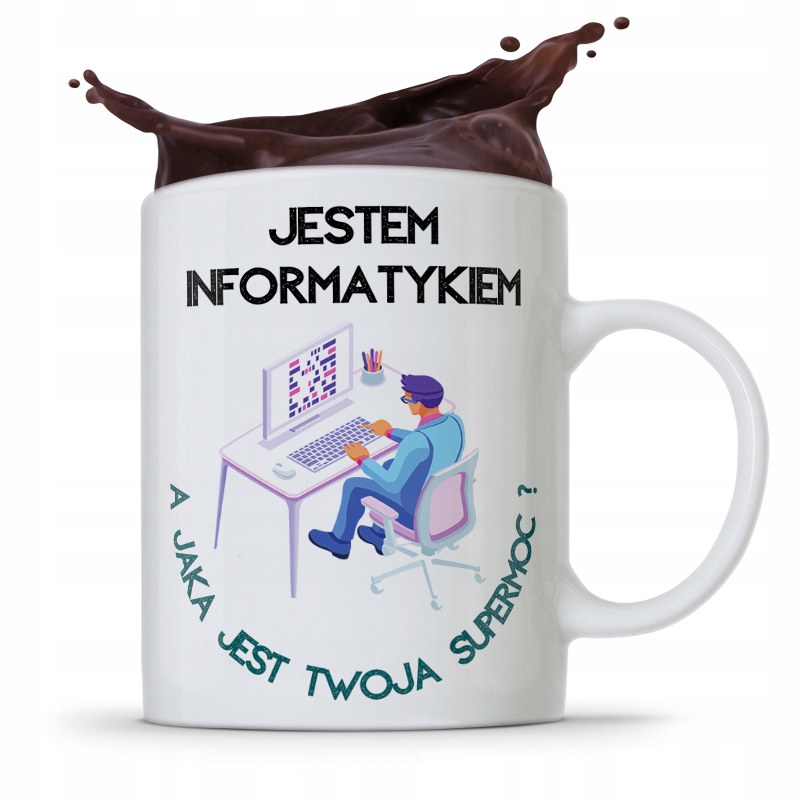 Kubek Prezent Dla Informatyka Programisty Supermoc Z Nadrukiem Ze Zdjęciem