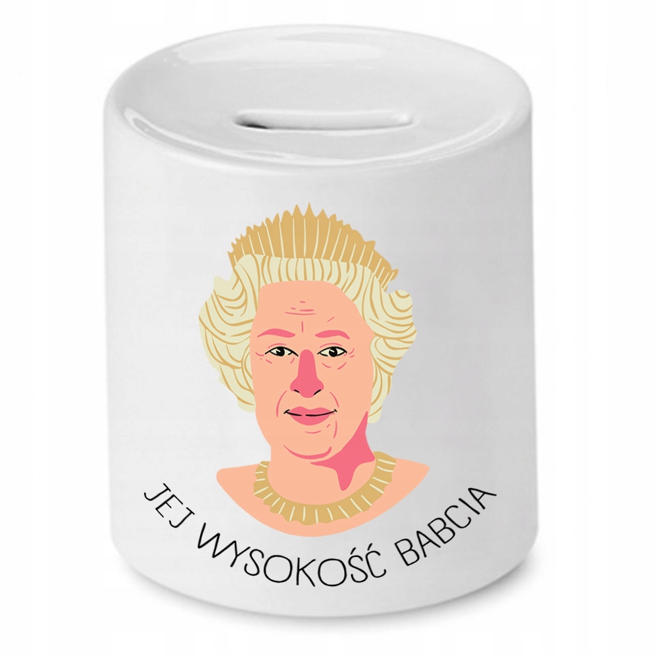 Skarbonka Dla Babci Jej Wysokość Babcia Z Nadrukiem Ze Zdjęciem
