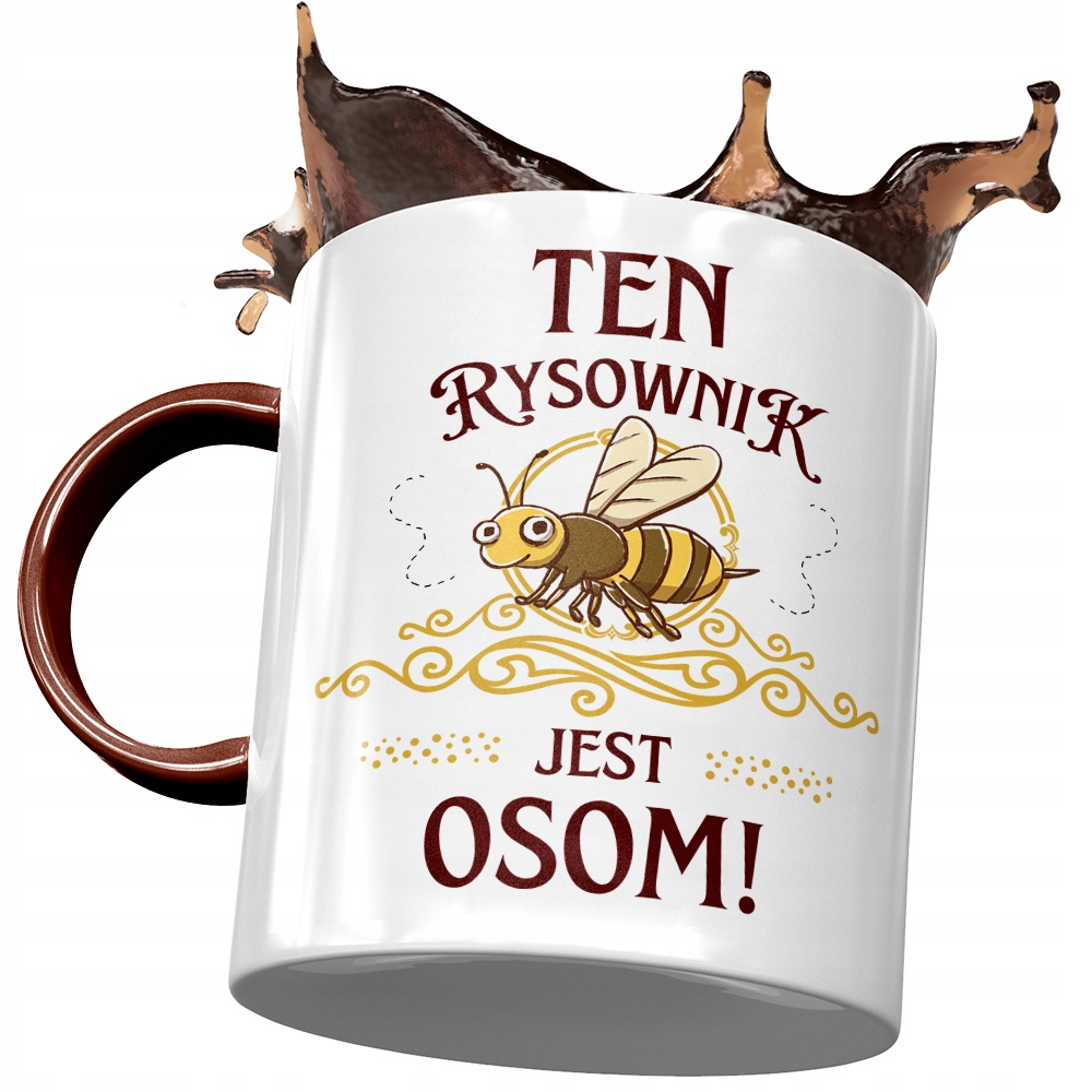 Kubek Bordowy Dla Rysownika Ten Rysownik Jest Z Nadrukiem Ze Zdjęciem