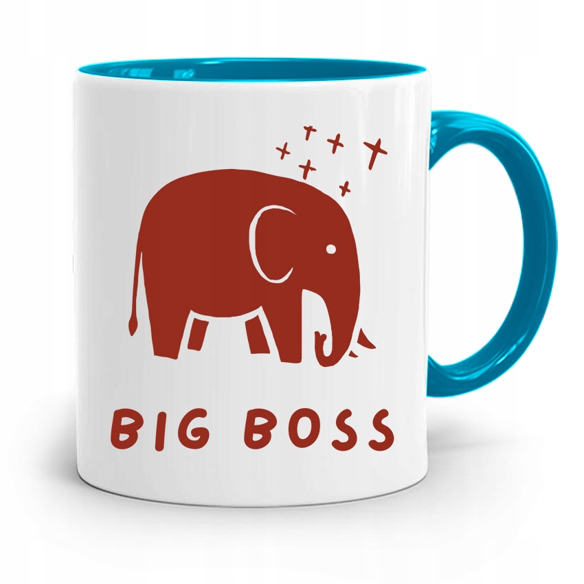 Kubek Błękitny Dla Szefa Szefowej Big Boss Prezent Z Nadrukiem Ze Zdjęciem