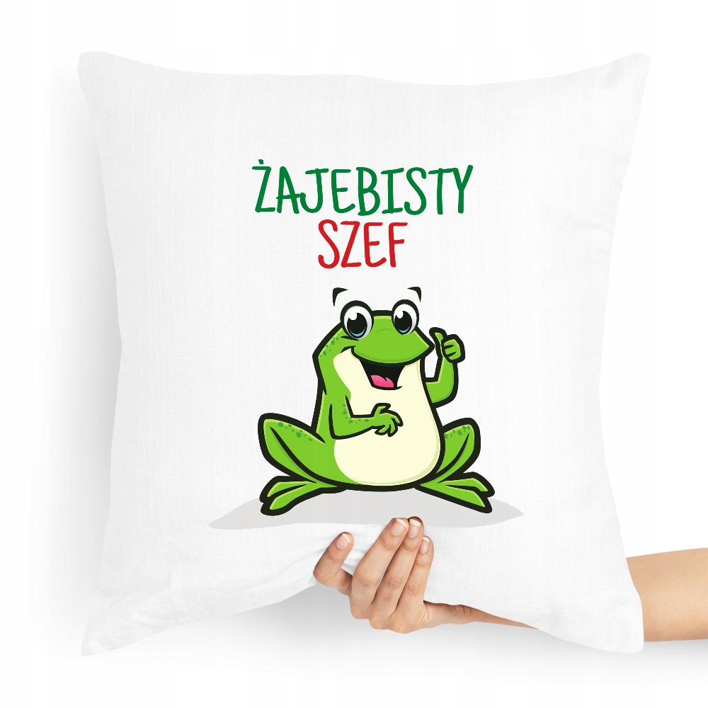 Poduszka Prezent Dla Szefa Szefowa Żajebisty Z Nadrukiem Ze Zdjęciem