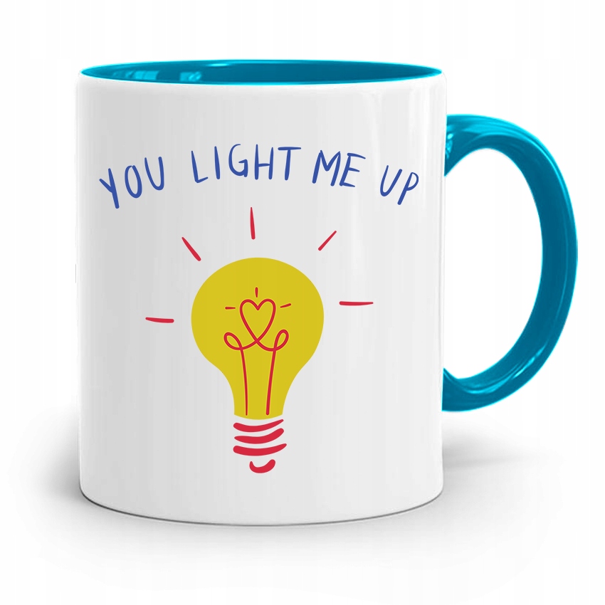 Kubek Błękitny Dla Elektryka You Light Me Up Z Nadrukiem Ze Zdjęciem