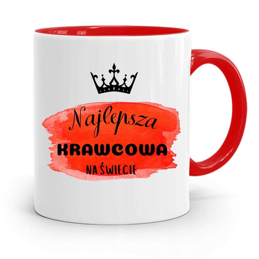 Kubek Czerwony Krawca Krawcowej Najlepsza Krawcowa Z Nadrukiem Ze Zdjęciem