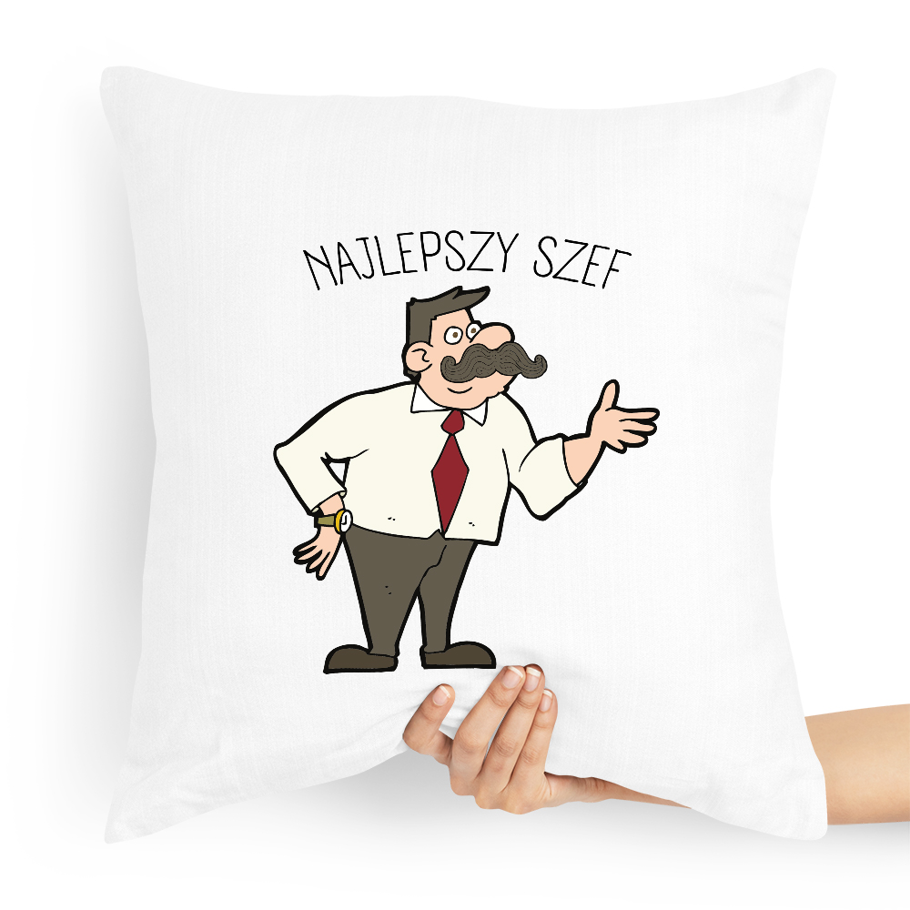 Poduszka Prezent Dla Szefa Najlepszy Szef Z Nadrukiem Ze Zdjęciem