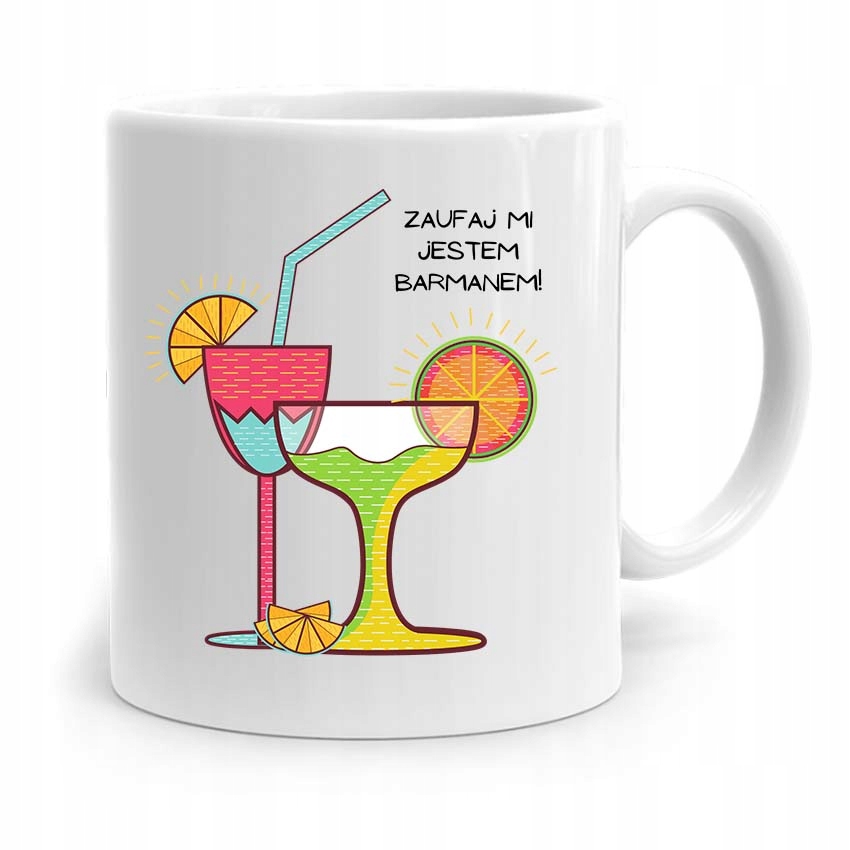 Kubek Prezent Dla Barmana Zaufaj Jestem Barmanem Z Nadrukiem Ze Zdjęciem