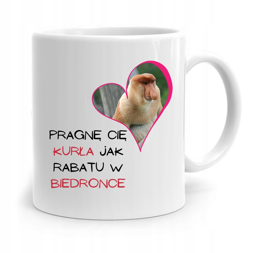 Kubek Prezent Na Walentynki Pragnę Cię Jak Rabatu Z Nadrukiem Ze Zdjęciem