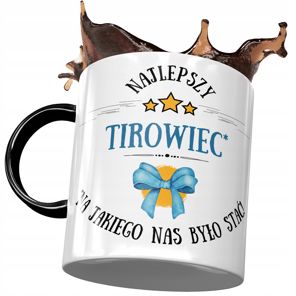 Kubek Czarny Tirowca Najlepszy Tirowiec Na Prezent Z Nadrukiem Ze Zdjęciem