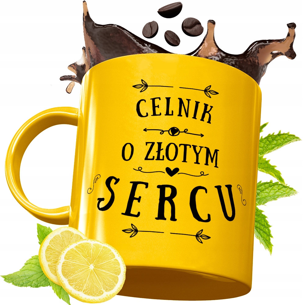 Złoty Kubek Premium Dla Celnika Prezent Z Nadrukiem Ze Zdjęciem