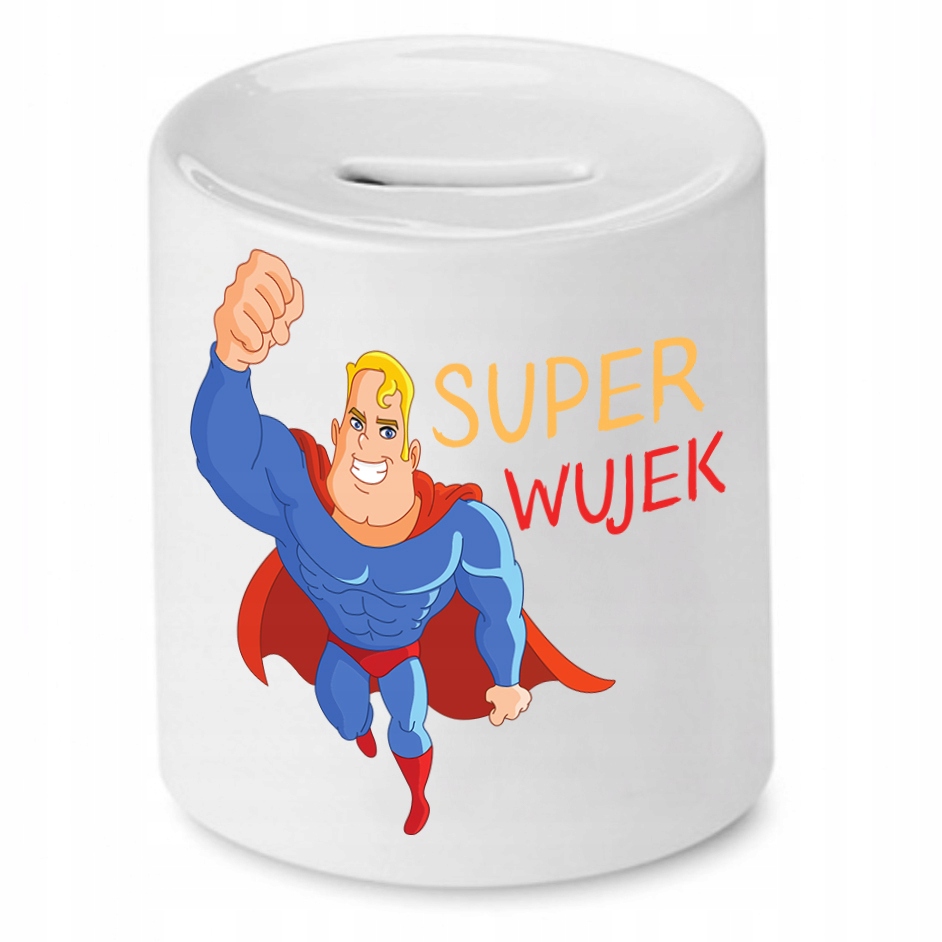 Skarbonka Dla Wujka Super Wujek Super Uncle Z Nadrukiem Ze Zdjęciem