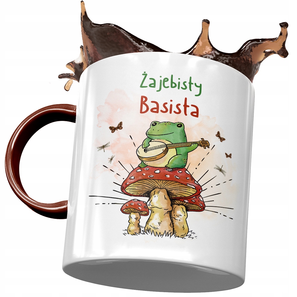 Kubek Bordowy Dla Basisty Żajebisty Basista Z Nadrukiem Ze Zdjęciem