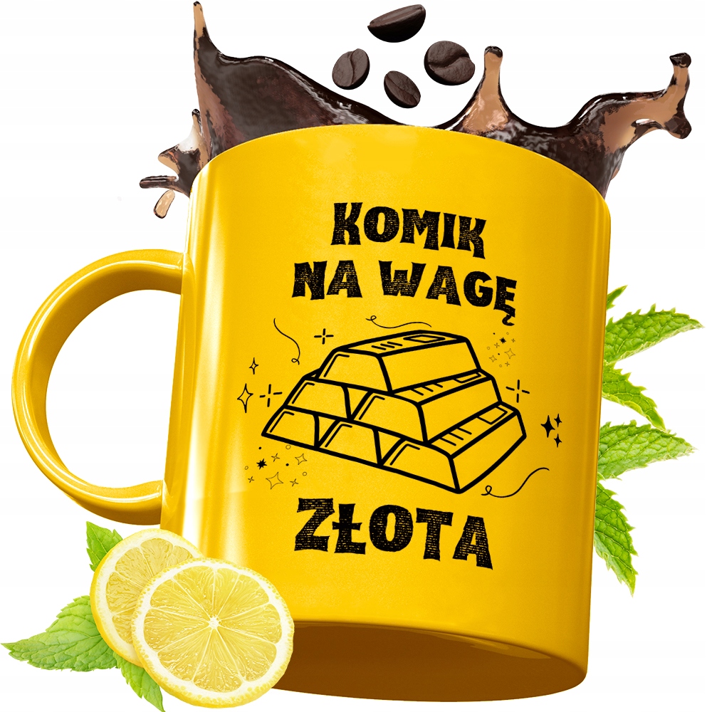 Złoty Kubek Premium Dla Komika Prezent Z Nadrukiem Ze Zdjęciem