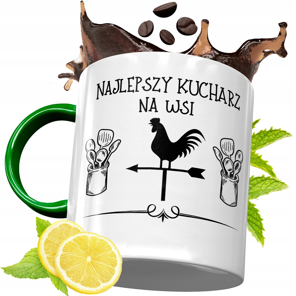 Kubek Zielony Dla Kucharza Idealny Prezent Z Nadrukiem Ze Zdjęciem