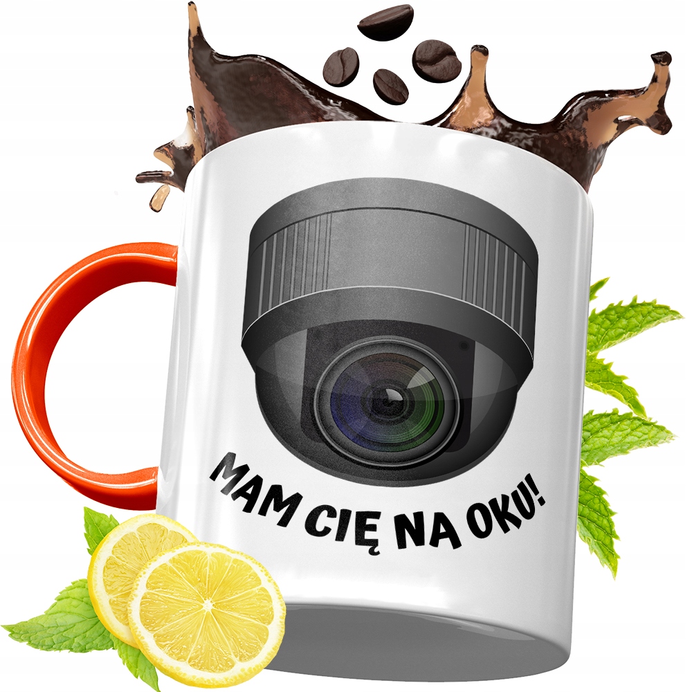 Kubek Pomarańczowy Dla Ochroniarza Prezent Z Nadrukiem Ze Zdjęciem