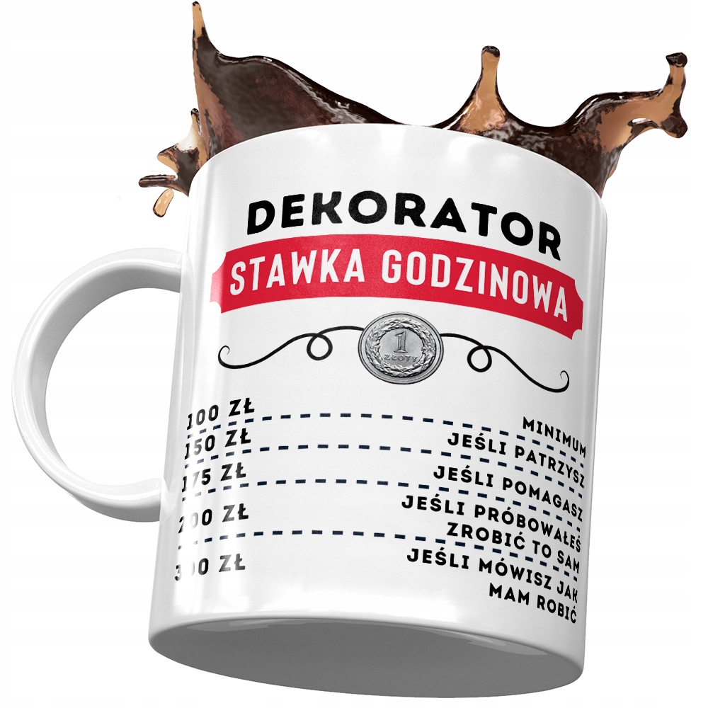 Dla Dekoratora Kubek Na Urodziny Na Prezent Z Nadrukiem Ze Zdjęciem