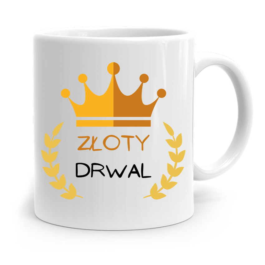 Dla Drwala Kubek Na Prezent Złoty Drwal Z Nadrukiem Ze Zdjęciem
