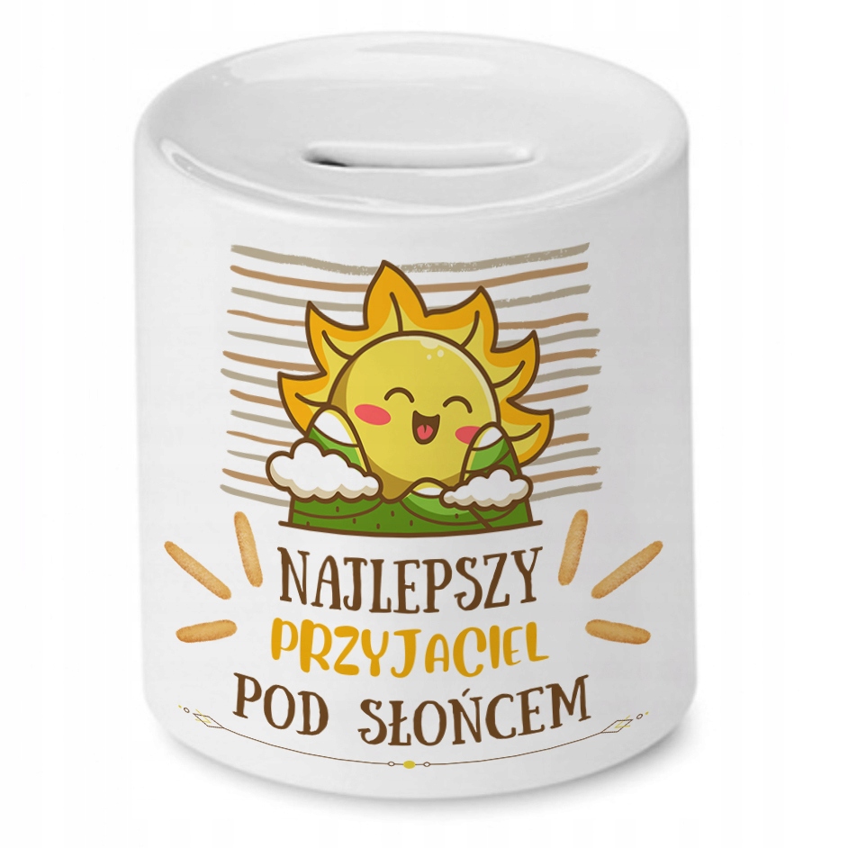 Dla Przyjaciela Skarbonka Na Urodziny Prezent Z Nadrukiem Ze Zdjęciem