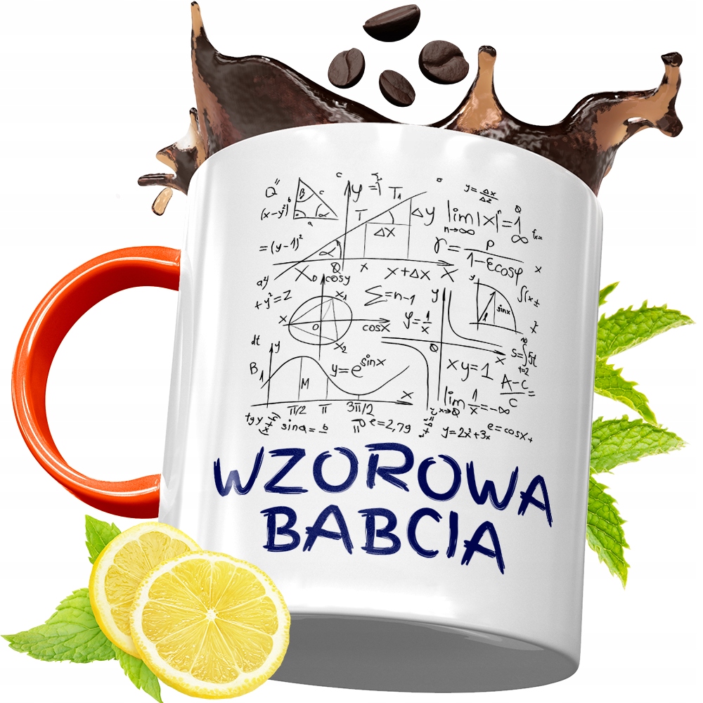 Kubek Pomarańczowy Dla Babci Dzień Babci Prezent Z Nadrukiem Ze Zdjęciem