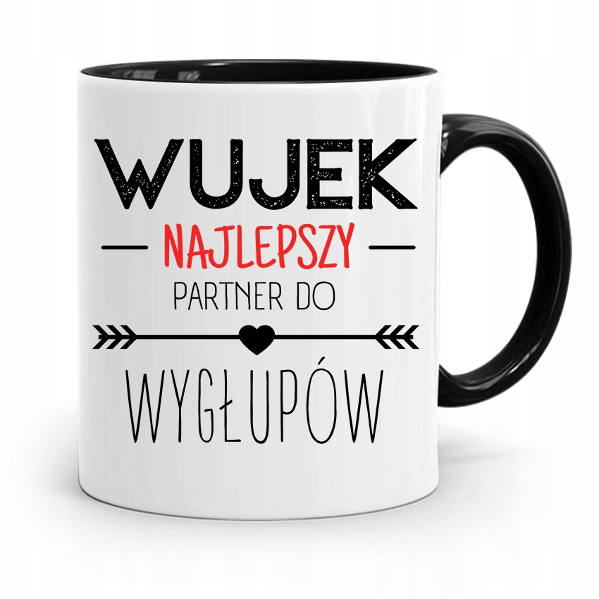 Kubek Czarny Dla Wujka Najlepszy Do Wygłupów Z Nadrukiem Ze Zdjęciem