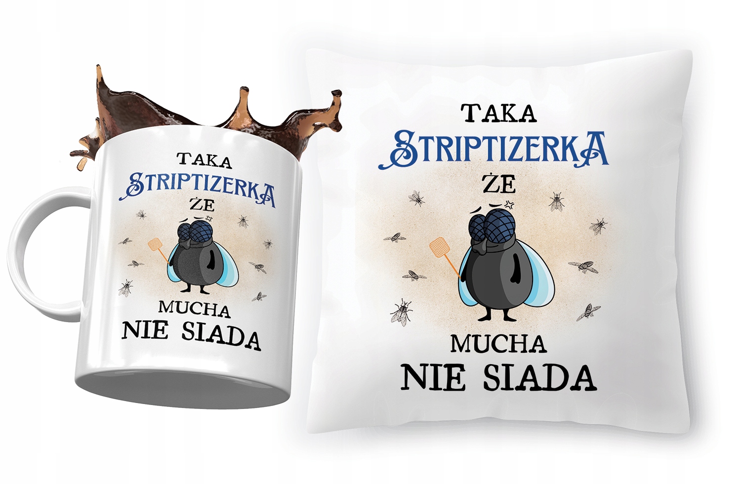 Zestaw Dla Striptizerki Poduszka + Kubek Prezent Z Nadrukiem Ze Zdjęciem