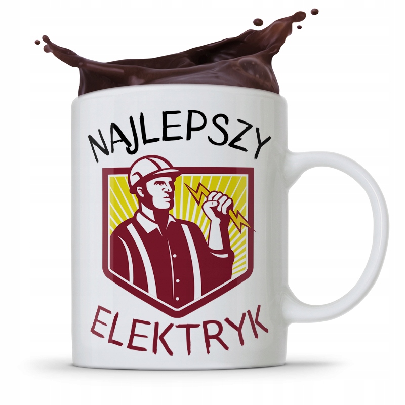 Kubek Prezent Dla Elektryka Najlepszy Elektryk Z Nadrukiem Ze Zdjęciem