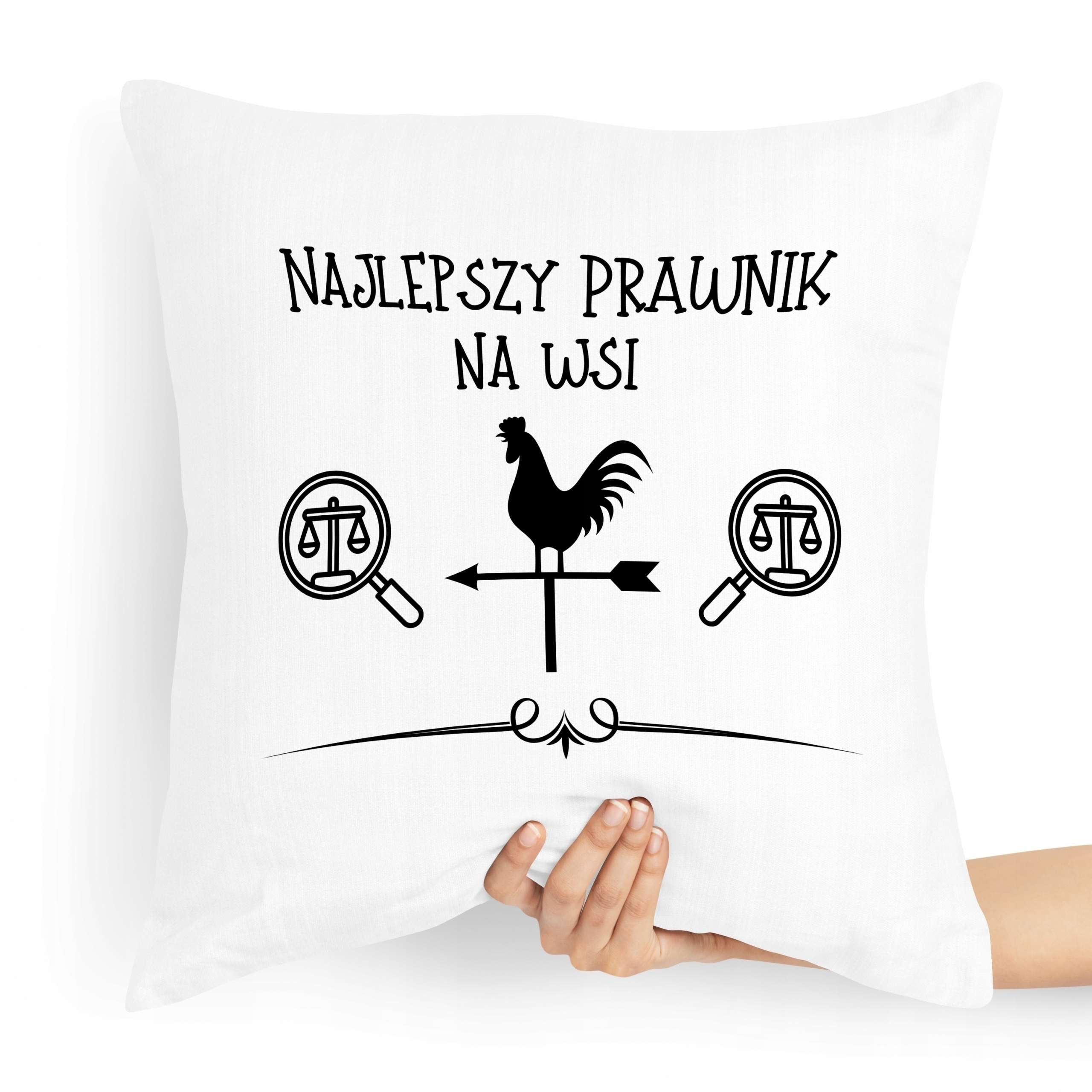 Poduszka Prezent Dla Prawnika Najlepszy We Wsi Z Nadrukiem Ze Zdjęciem