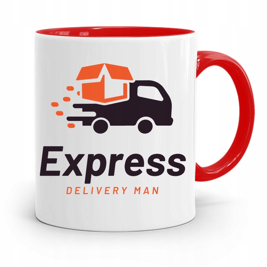 Kubek Czerwony Dla Kuriera Express Prezent Z Nadrukiem Ze Zdjęciem