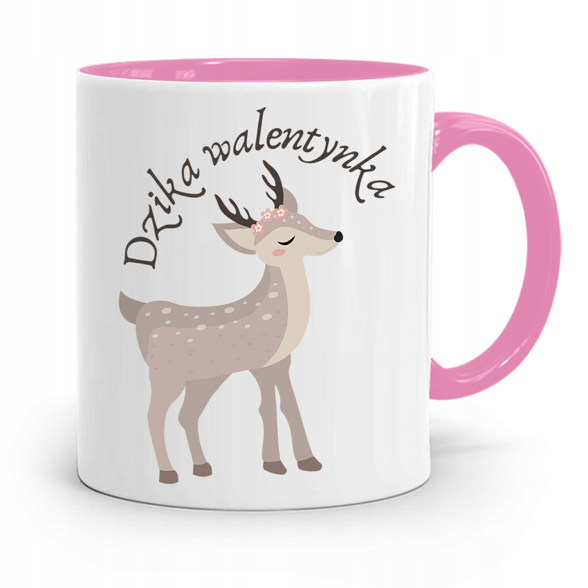 Kubek Różowy Na Walentynki Dzika Walentynka Z Nadrukiem Ze Zdjęciem