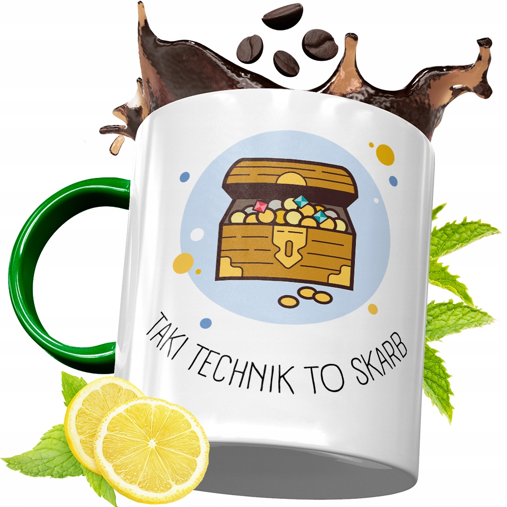 Kubek Zielony Dla Technika Na Urodziny Prezent Z Nadrukiem Ze Zdjęciem