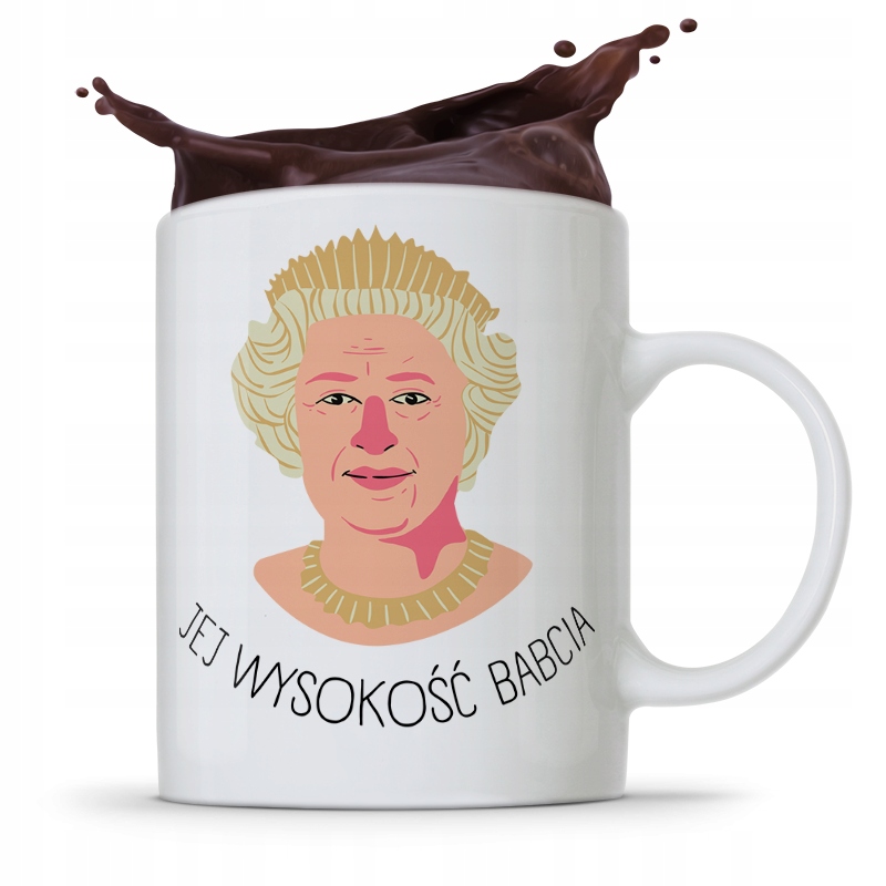 Kubek Dla Babci Na Imieniny Jej Wysokość Babcia Z Nadrukiem Ze Zdjęciem