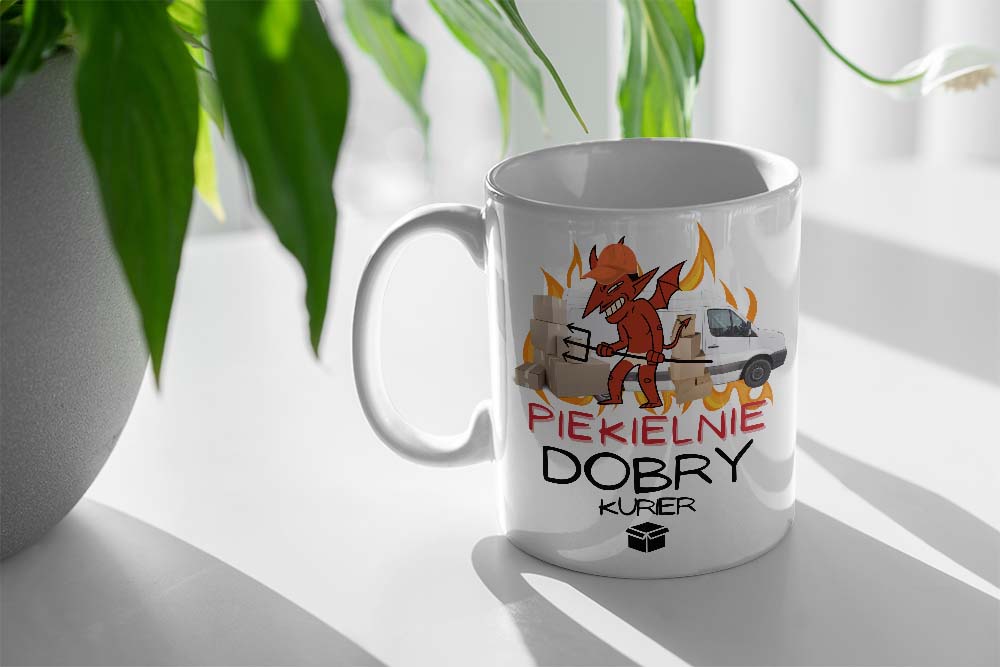 Kubek Różowy Dla Kuriera Fast Delivery Prezent Z Nadrukiem Ze Zdjęciem