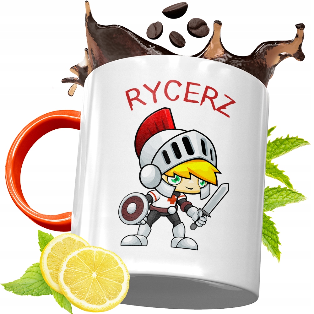 Kubek Pomarańczowy Dla Dzieci Na Dzień Dziecka Z Nadrukiem Ze Zdjęciem