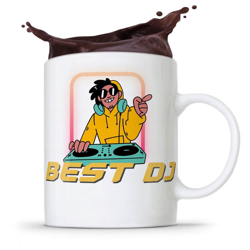 Dla Dja Muzyka Kubek Best Dj Prezent Z Nadrukiem Ze Zdjęciem