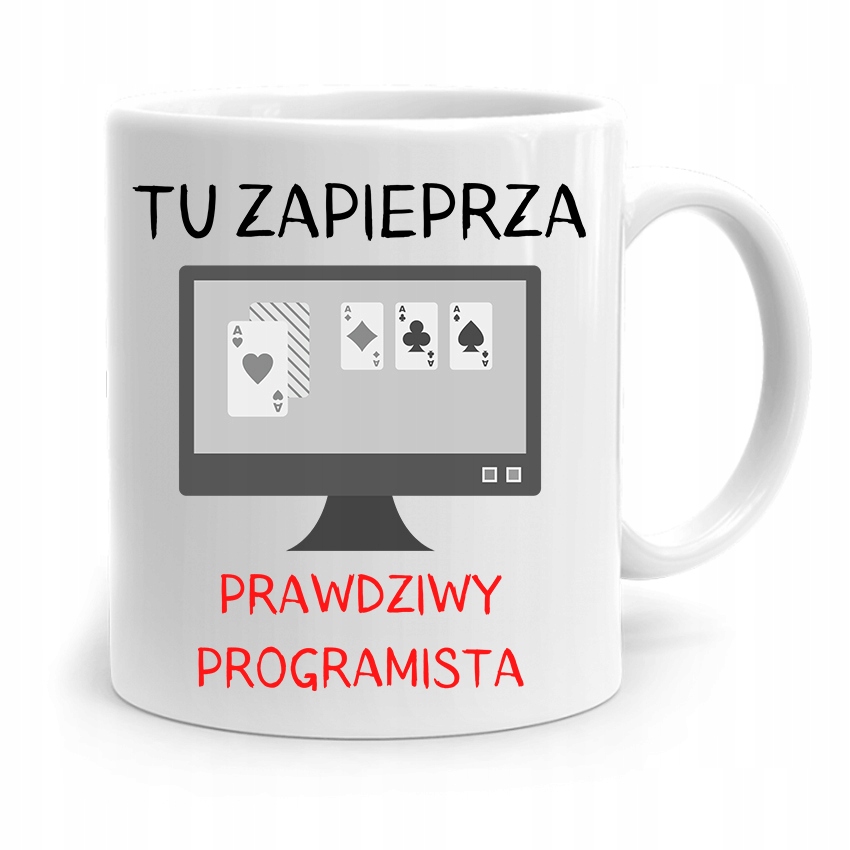 Kubek Prezent Informatyka Programisty Tu Zapieprza Z Nadrukiem Ze Zdjęciem