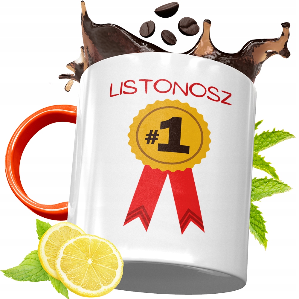 Kubek Pomarańczowy Dla Listonosza Prezent Z Nadrukiem Ze Zdjęciem