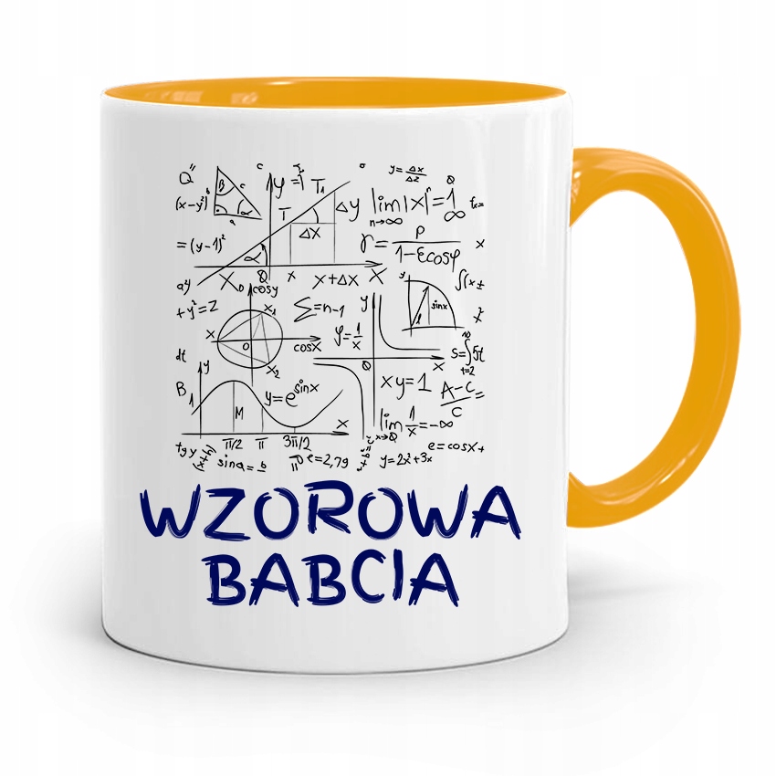 Kubek Żółty Dzień Babci Wzorowa Babcia Prezent Z Nadrukiem Ze Zdjęciem