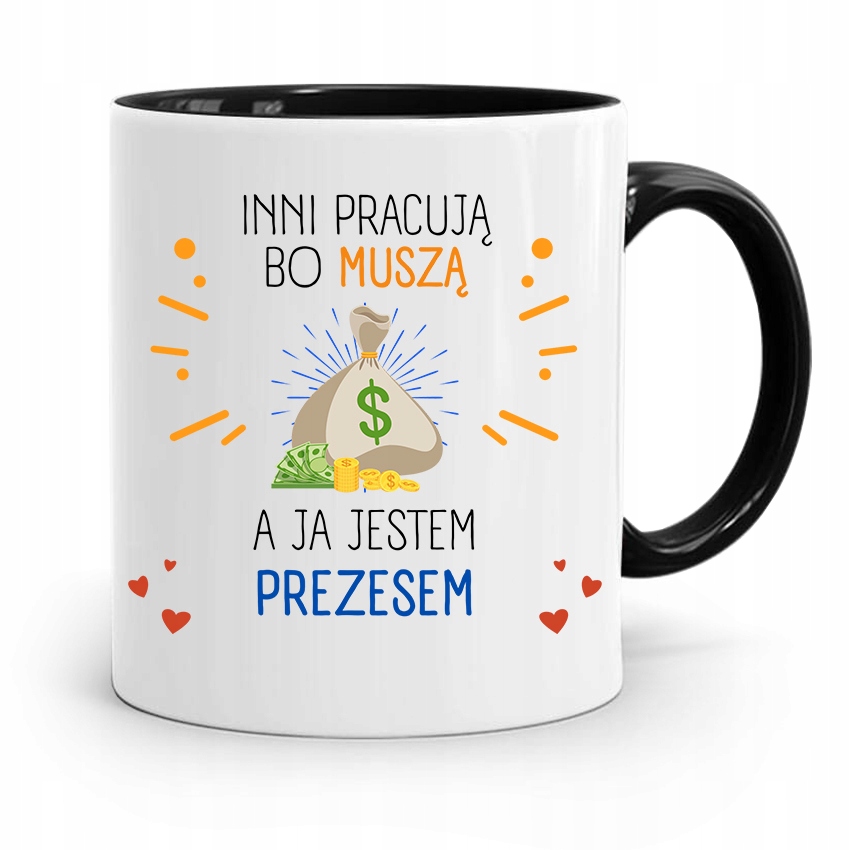Dla Prezesa Viceprezesa Kubek Czarny Na Prezent Z Nadrukiem Ze Zdjęciem