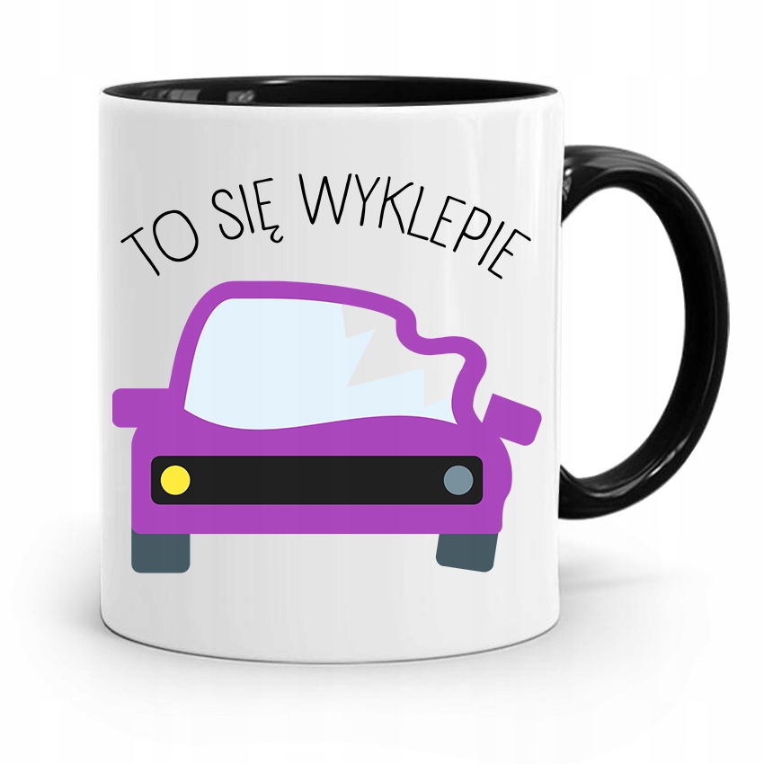 Kubek Czarny Prezent Dla Mechanika To Się Wyklepie Z Nadrukiem Ze Zdjęciem
