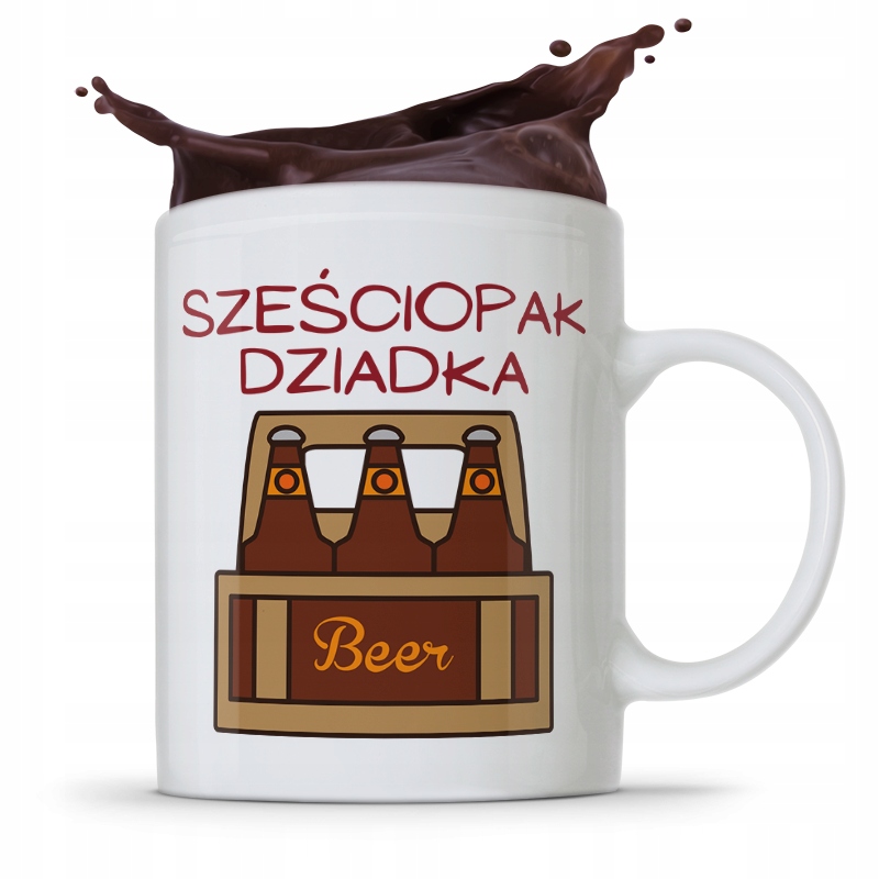 Kubek Prezent Dzień Dziadka Sześciopak Dziadka Z Nadrukiem Ze Zdjęciem