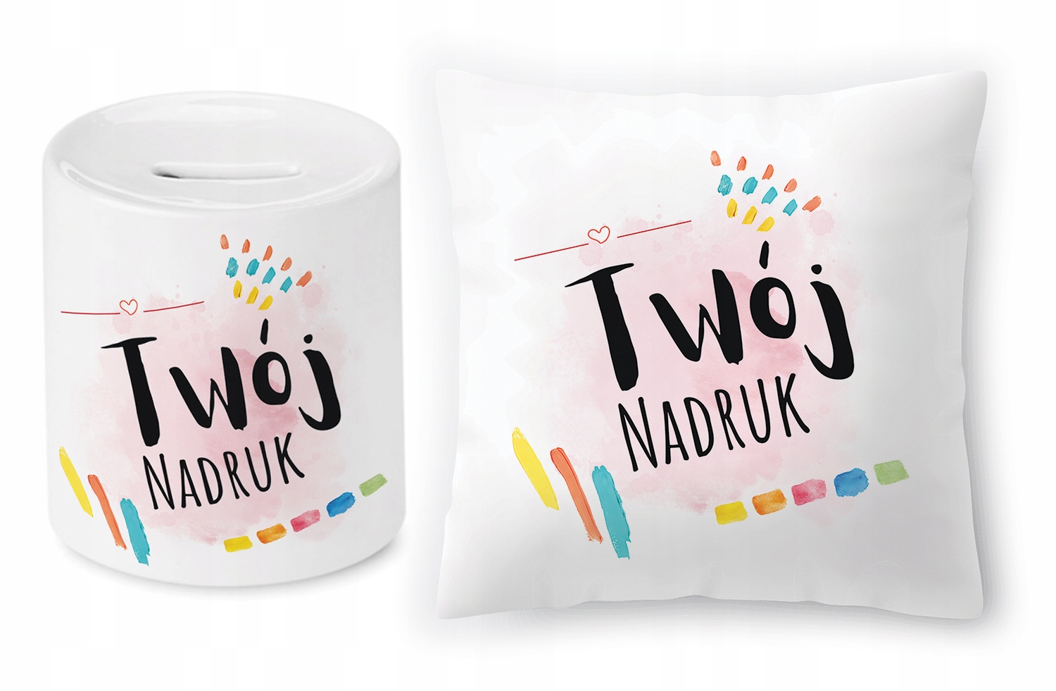 Dla Marketingowca Zestaw Poduszka + Skarbonka Z Nadrukiem Ze Zdjęciem