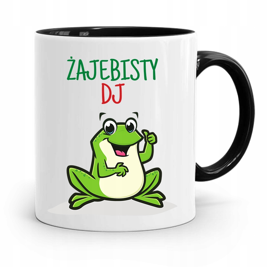 Dla Dja Muzyka Kubek Czarny Żajebisty Dj Prezent Z Nadrukiem Ze Zdjęciem